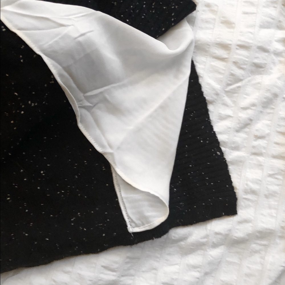 Loft Black and White Mixed Media Speckled Sweater - Picture 4 of 5